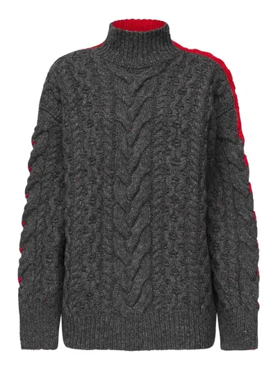 Stella Mccartney All-over Woven Sweater In Red