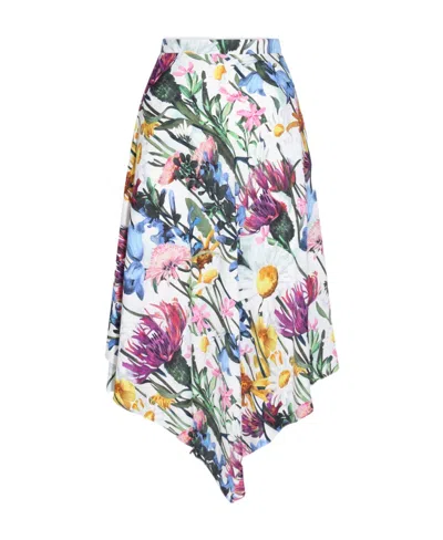 Stella Mccartney Allover Floral Printed Midi Skirt In Multi