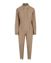 Stella Mccartney Alma Zippered Linen-blend Jumpsuit In Brown