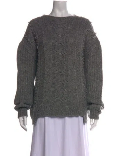 Pre-owned Stella Mccartney Alpaca Crew Neck Sweater In Grey