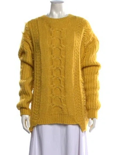 Pre-owned Stella Mccartney Alpaca Crew Neck Sweater In Yellow