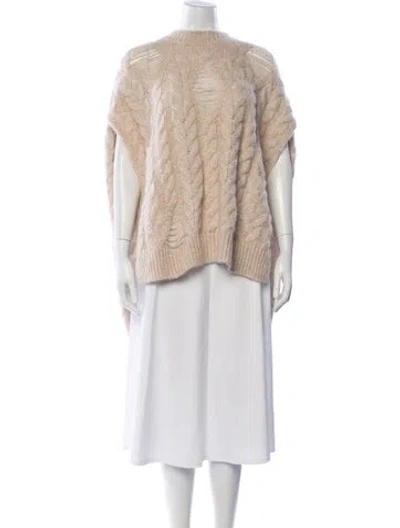 Pre-owned Stella Mccartney Alpaca Mock Neck Sweater In Neutral