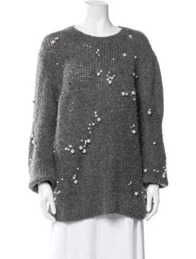 Pre-owned Stella Mccartney Alpaca Scoop Neck Sweater In Gray