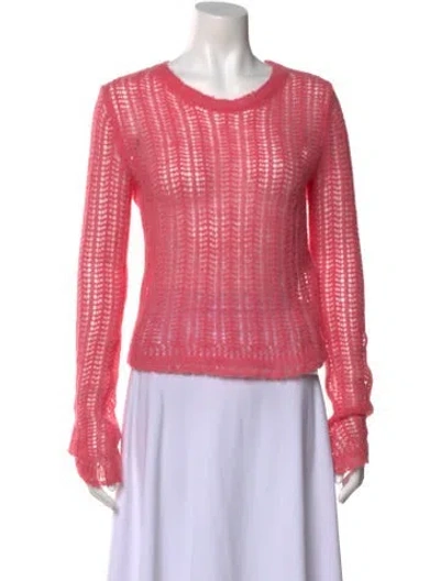Pre-owned Stella Mccartney Alpaca Scoop Neck Sweater In Pink