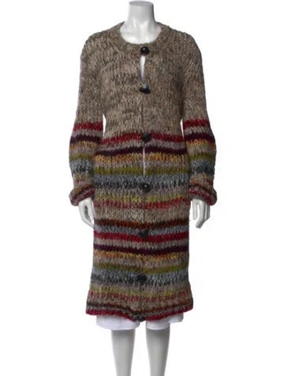 Pre-owned Stella Mccartney Alpaca Striped Sweater In Neutrals
