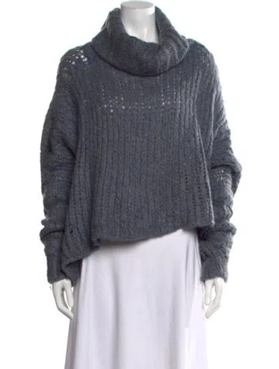Pre-owned Stella Mccartney Alpaca Turtleneck Sweater In Gray