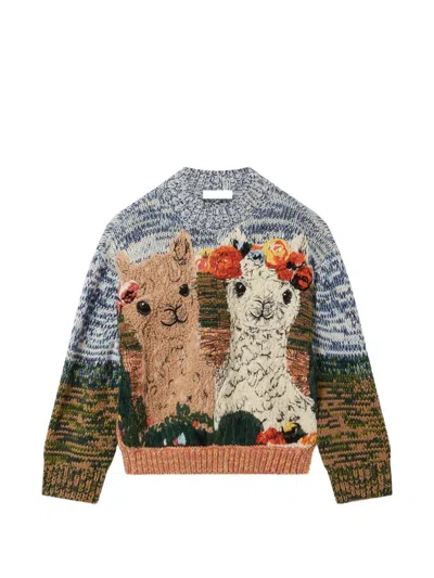 Stella Mccartney Pullover Mit Alpaka-motiv In Multi