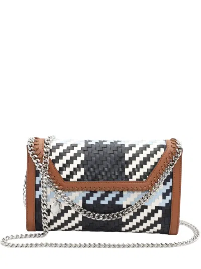 Stella Mccartney Alter Eco Woven-patterned Crossbody Bag In 蓝色