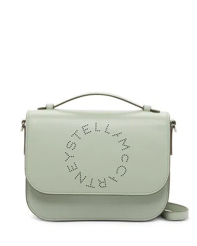 Stella Mccartney Alter Logo Flap Top Handle Bag In Sage