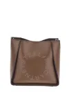 Stella Mccartney Logo Brown Shoulder Bag In Brown