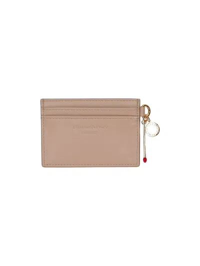 Stella Mccartney Stella Mc Cartney Logo Matchstick Card Holder Eco Alter Mat Camel In Neutral