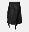 Stella Mccartney Fringed Alter Mat Skirt In Black
