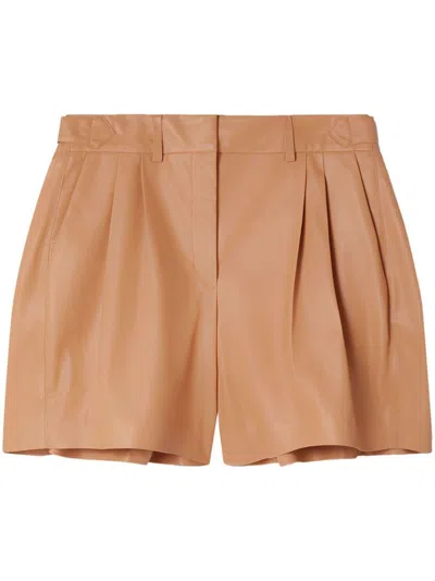 Stella Mccartney Alter Mat Faux-leather Shorts In Neutrals