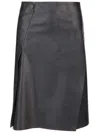 Stella Mccartney Alter Mat Split Front A-line Skirt In Nero