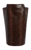 Stella Mccartney Alter-mat Snake-effect Vegan Leather Midi Skirt In Print