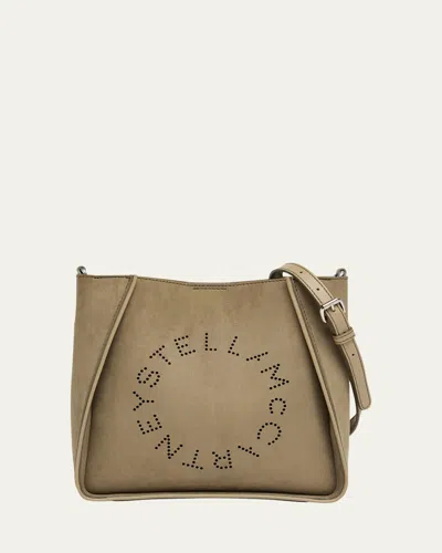 Stella Mccartney Alter Suede Piped Crossbody Bag In Brown