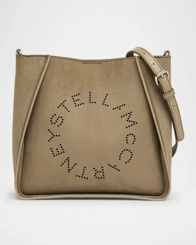 Stella Mccartney Alter Suede Piped Crossbody Bag In Brown