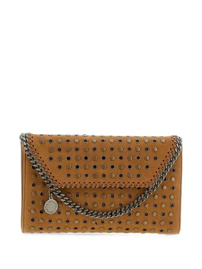 Stella Mccartney Camel Alter Suede Falabella Crossbody Bag Brandy Borse A Mano In Brown