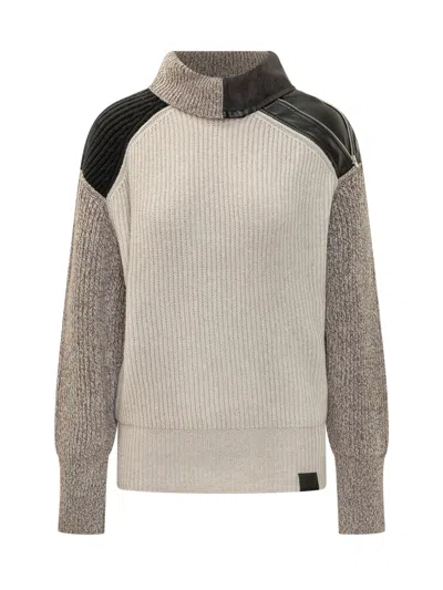 Stella Mccartney Altered Knit Mini Jumper In Neutral