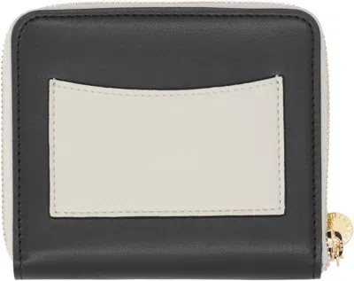 Stella Mccartney Alter-nappa Compact Wallet In Black