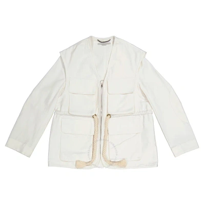 Stella Mccartney Ania Belted Utility Jacket In White