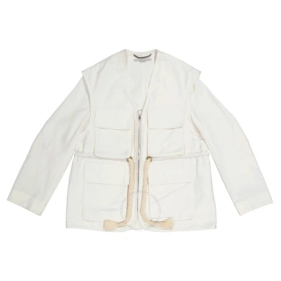 Stella Mccartney Ania Belted Utility Jacket In Cream