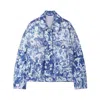 Stella Mccartney Animal Forest-print Denim Jacket In Blue