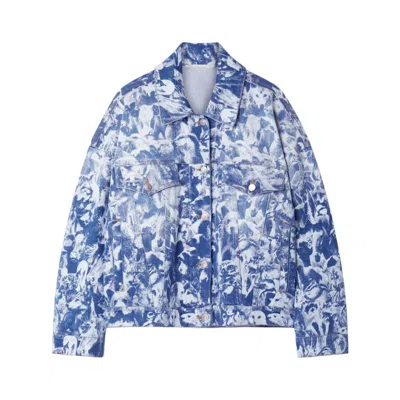 STELLA MCCARTNEY STELLA MCCARTNEY ANIMAL FOREST-PRINT DENIM COTTON JACKET