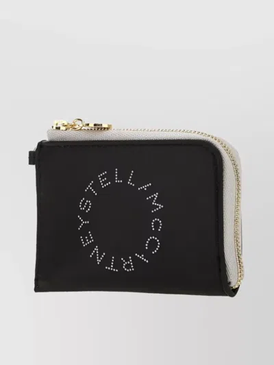 Stella Mccartney Animal-free Logo Coin Zip-pouch In Black