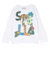 Stella Mccartney Animal Logo-print Cotton Sweatshirt In White