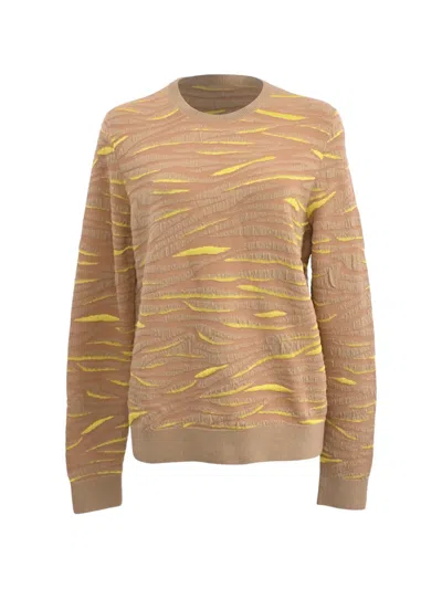 Pre-owned Stella Mccartney Animal-pattern Crew-neck Sweater In Neutral