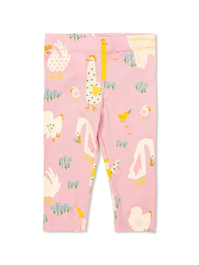 Stella Mccartney Babies' Animal-pattern Leggings In 粉色