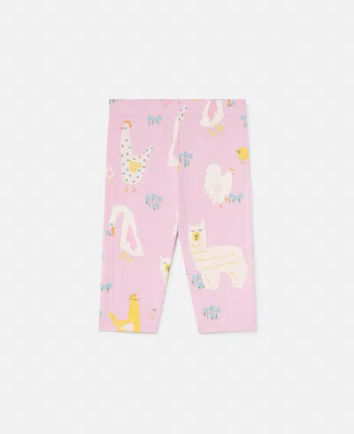 Stella Mccartney Babies' Animal Pattern Leggings In Pink