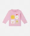 Stella Mccartney Pink T-shirt For Baby Girl With Aniaml Print In Pink