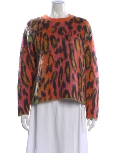 Pre-owned Stella Mccartney Animal Print Crew Neck Sweatshirt In Multi