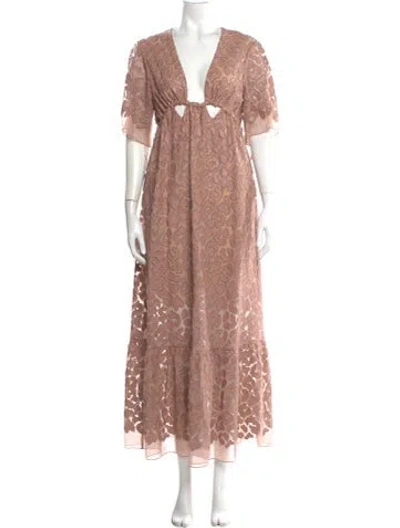 Pre-owned Stella Mccartney Animal Print Long Dress W/ Tags In Pink
