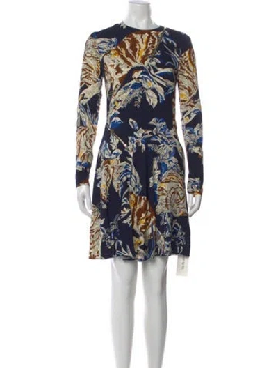 Pre-owned Stella Mccartney Animal Print Mini Dress In Blue