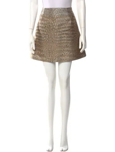Pre-owned Stella Mccartney Animal Print Mini Skirt In Neutral