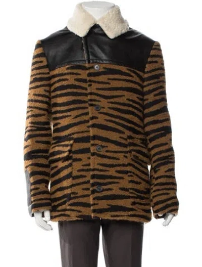 Pre-owned Stella Mccartney Animal Print Puffer Coat In Brown