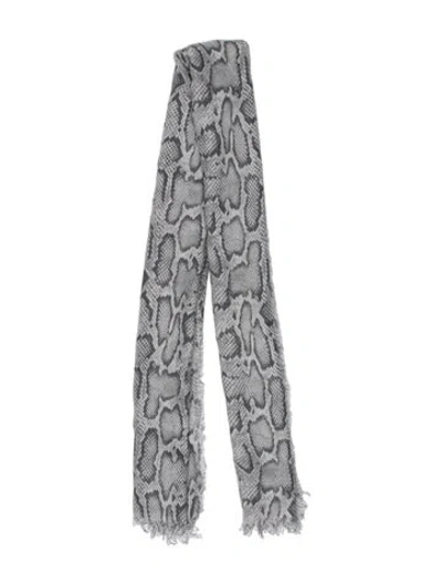 Pre-owned Stella Mccartney Animal Print Scarf In Gray
