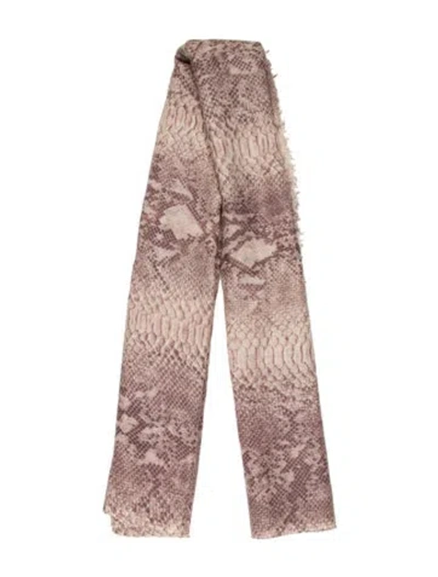 Pre-owned Stella Mccartney Animal Print Scarf In Neutral