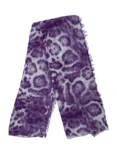 Pre-owned Stella Mccartney Animal Print Scarf In Purple