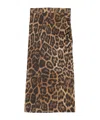 Stella Mccartney Leopard-printed Ruched Midi Skirt In Brown
