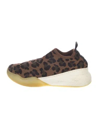 Pre-owned Stella Mccartney Animal Print Sneakers In Brown