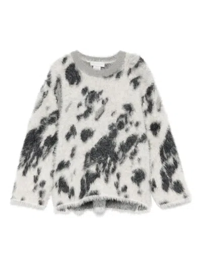 Stella Mccartney Kids' Animal-print Sweater In White