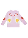 Stella Mccartney Animal Printed Crewneck Sweatshirt In Rosa