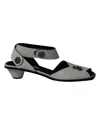Stella Mccartney Ankle Strap Button Sandals In White Leather In White