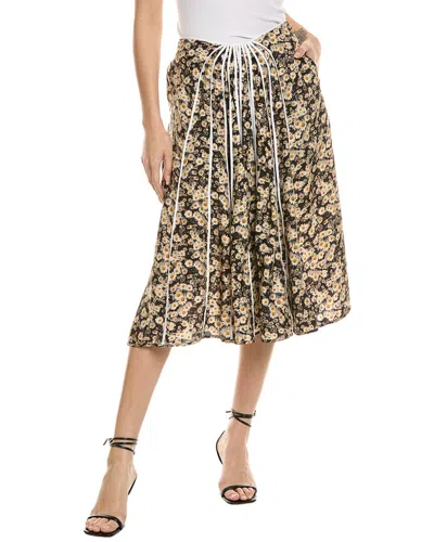 STELLA MCCARTNEY ANNIE SILK MIDI SKIRT