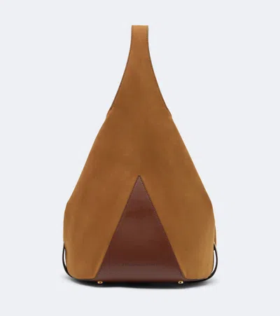 Stella Mccartney Appaloosa Medium Bucket Bag In Brown