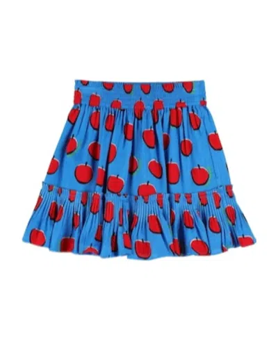 Stella Mccartney Babies' Apple Printed Skirt In Blue
